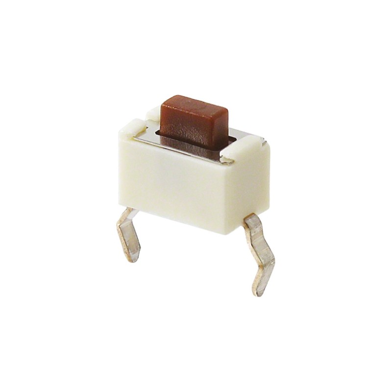 5 pcs - Brown Push Plate Tactile Switch, SPST 50 mA @ 12 V dc 4.3mm