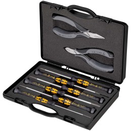 1 pcs - Knipex 8 Piece Electronics Tool Case with Case