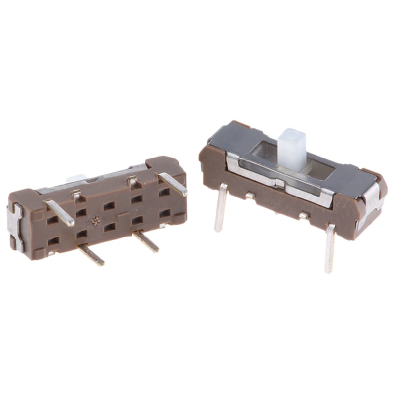 5 pcs - KNITTER-SWITCH PCB Slide Switch SPST On-On-On 200 mA @ 12 V dc Slide
