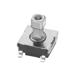 5 pcs - IP00 Black Cap Tactile Switch, SPST 0.05A 6.3mm Surface Mount