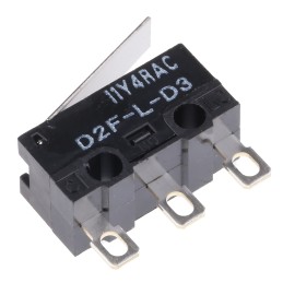 5 pcs - Omron Hinge Lever Micro Switch, Solder Terminal, 3 A @ 125 V ac, SPDT, IP40