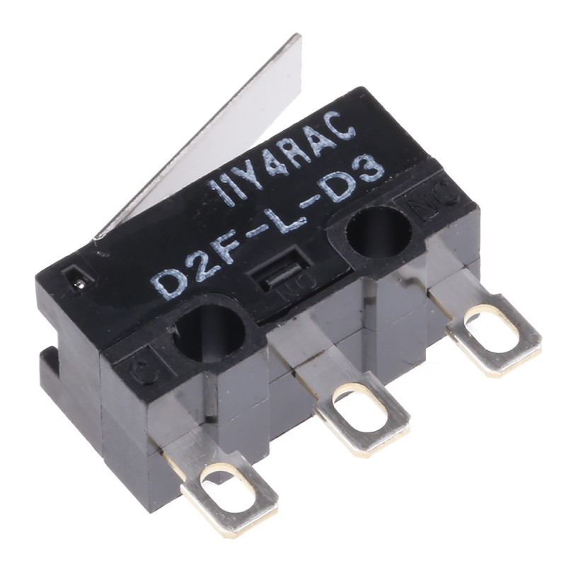 5 pcs - Omron Hinge Lever Micro Switch, Solder Terminal, 3 A @ 125 V ac, SPDT, IP40