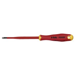 1 pcs - Felo Slotted Insulated Screwdriver, 5.5 x 1.0 x 125 mm Tip, VDE/1000V