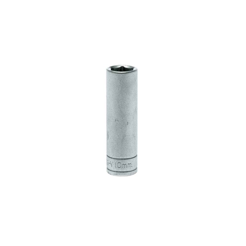 1 pcs - Teng Tools 1/4 in Drive 10mm Deep Socket, 6 point, 49.5 mm Overall Length