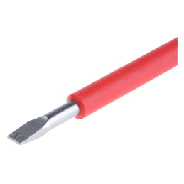 1 pcs - Wera Slotted Insulated Screwdriver, 3.5 x 0.6 mm Tip, 100 mm Blade, VDE/1000V, 161 mm Overall