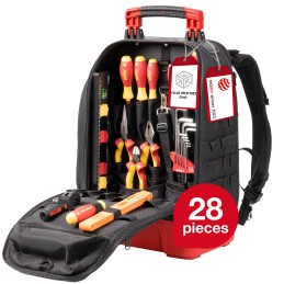1 pcs - Wiha Tools 27 Piece Tool Backpack Electric Tool Kit with Bag, VDE Approved
