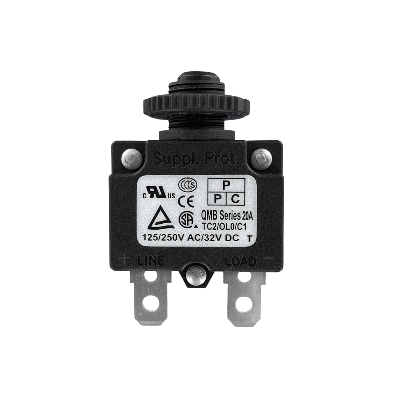 1 pcs : QMB-203-11C3N-3BA - CIR BRKR THRM 20A 250VAC 32VDC