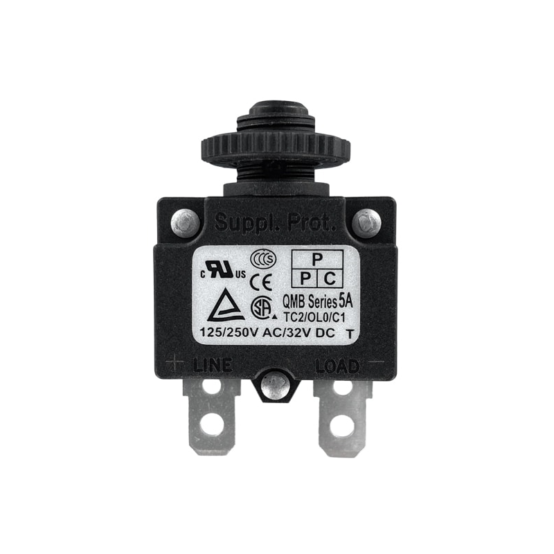 1 pcs : QMB-053-11C3N-3BA - CIR BRKR THRM 5A 250VAC 32VDC