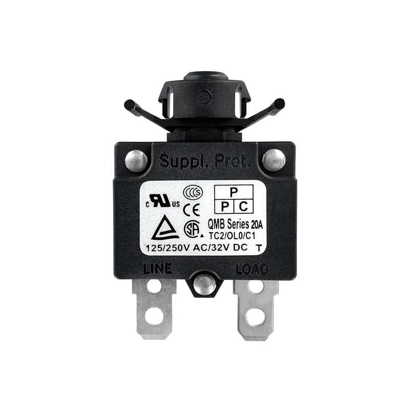 1 pcs : QMB-203-00ENN-3BA - CIR BRKR THRM 20A 250VAC 32VDC