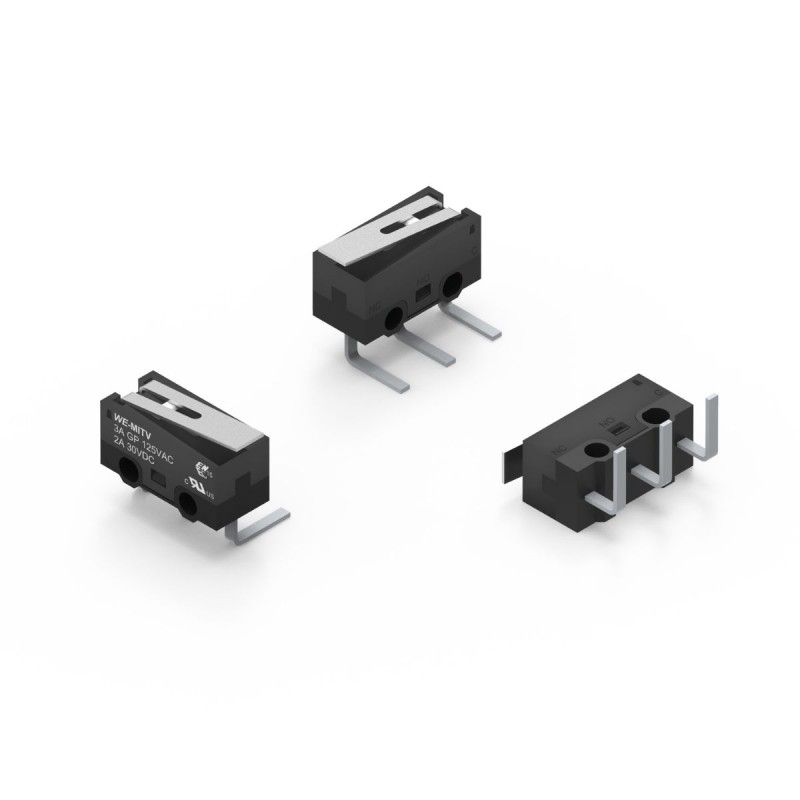 100 pcs - Wurth Elektronik Lever Micro Switch, THT Terminal, 3A, SPDT