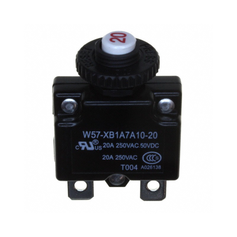 1 pcs : W57-XB1A7A10-20 - CIR BRKR THRM 20A 250VAC