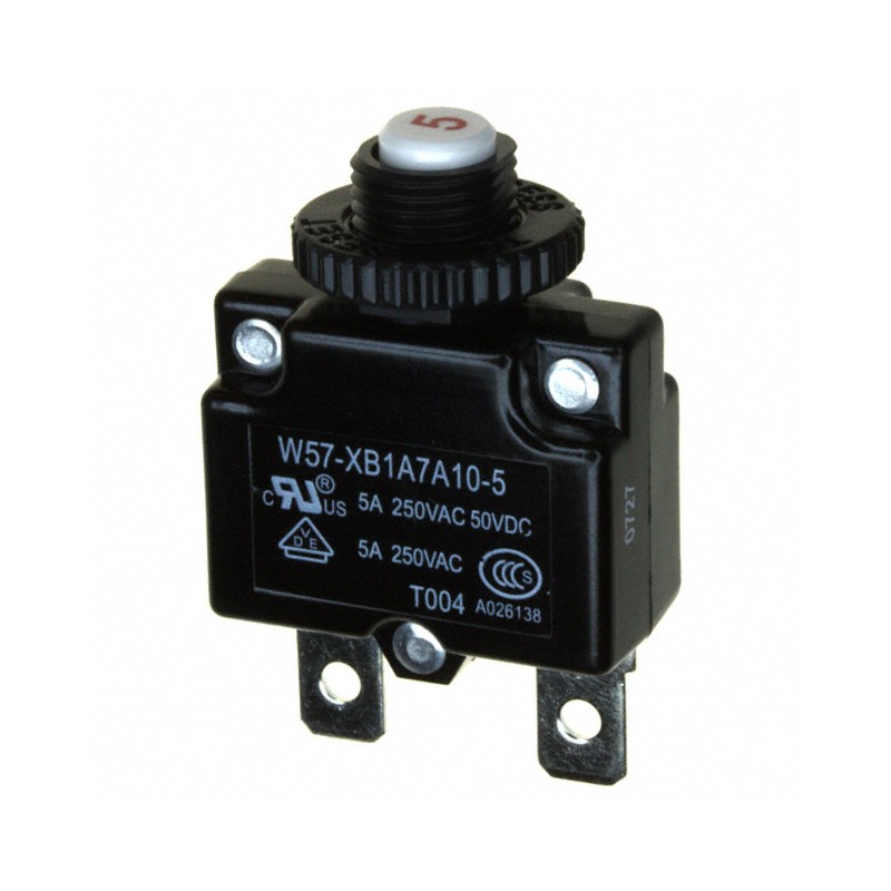 1 pcs : W57-XB1A7A10-5 - CIR BRKR THRM 5A 250VAC