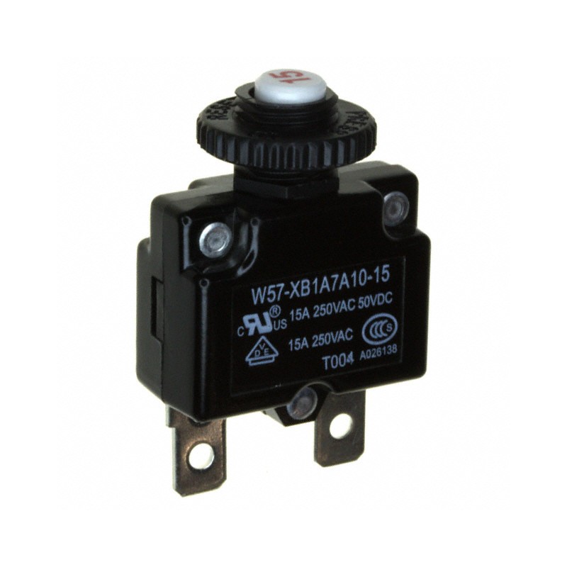 1 pcs : W57-XB1A7A10-15 - CIR BRKR THRM 15A 250VAC