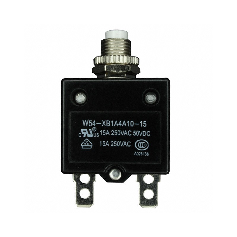 1 pcs : W54-XB1A4A10-15 - CIR BRKR THRM 15A 250VAC
