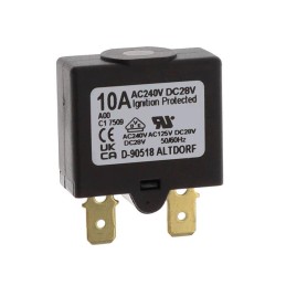 1 pcs : 1658-A00-00-P10-10A - CIR BRKR THRM 10A 240VAC 28VDC