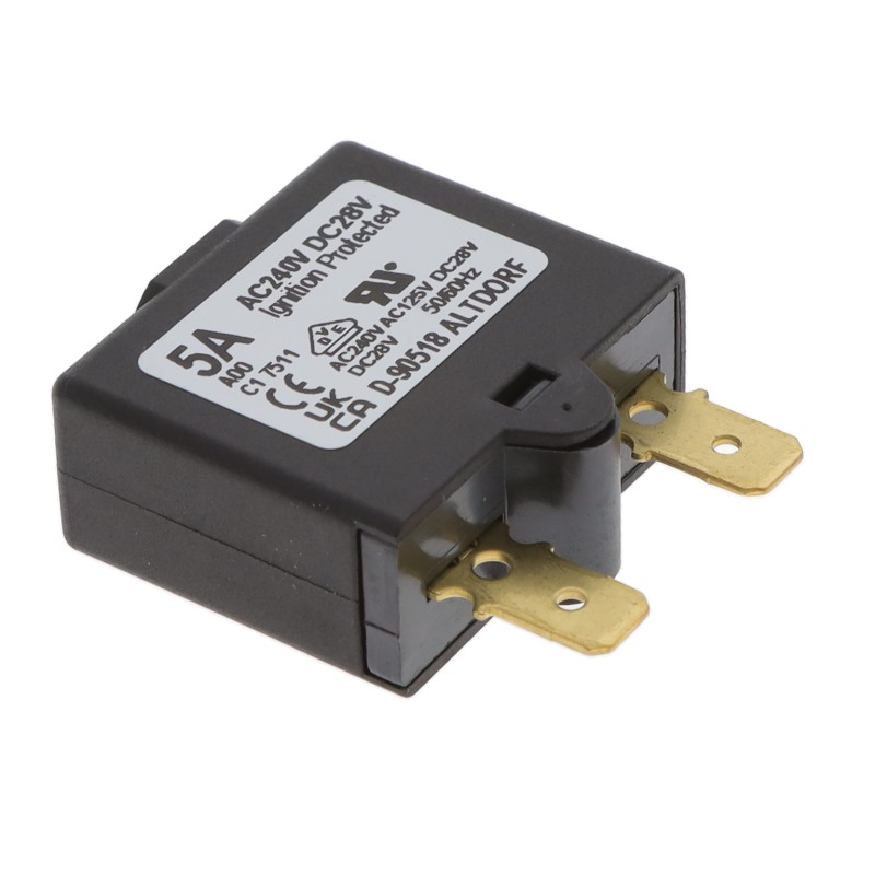 1 pcs : 1658-A00-00-P10-5A - CIR BRKR THRM 5A 240VAC 28VDC