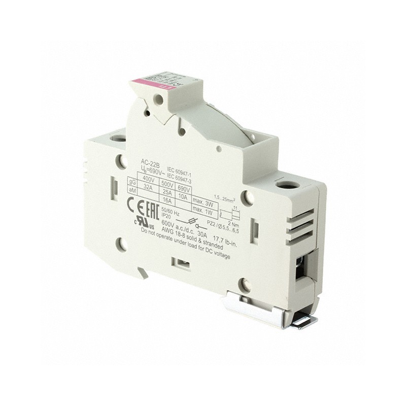 1 pcs : 2540001 - FUSE HLDR CART 600V 30A DIN RAIL