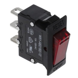 1 pcs : W51-AB21B2-12 - CIR BRKR THRM 12A 125VAC 50VDC