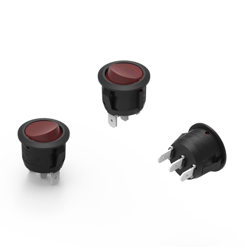 100 pcs - Wurth Elektronik Illuminated SPST, On-Off Rocker Switch Panel Mount