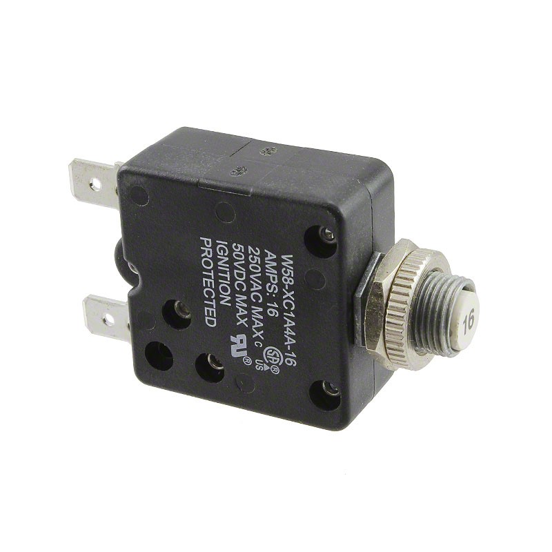 1 pcs : W58-XC1A4A-16 - CIR BRKR THRM 16A 250VAC 50VDC