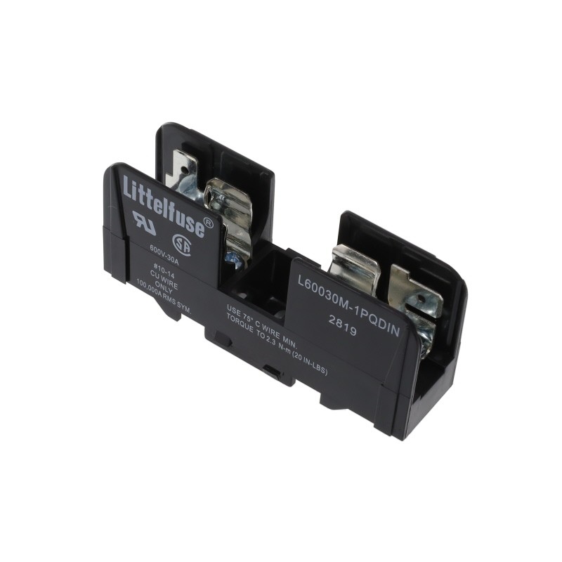 1 pcs : L60030M1PQDIN - FUSE BLOK CART 600V 30A DIN RAIL