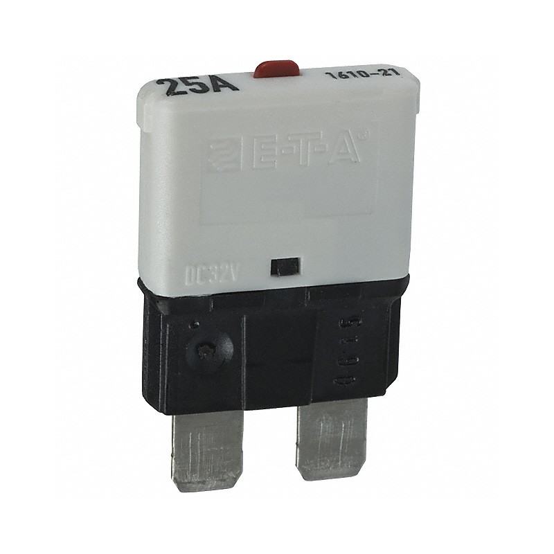 1 pcs : 1610-21-25A - CIR BRKR THRM 25A 32VDC