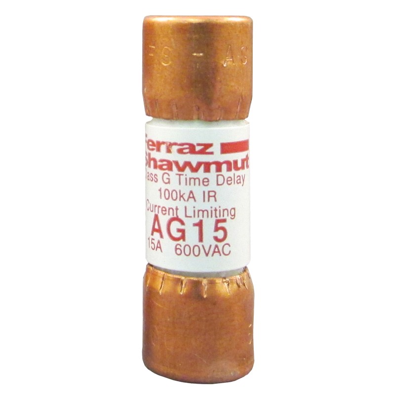 1 pcs : AG15 - 600V 15A CLASS G FUSE