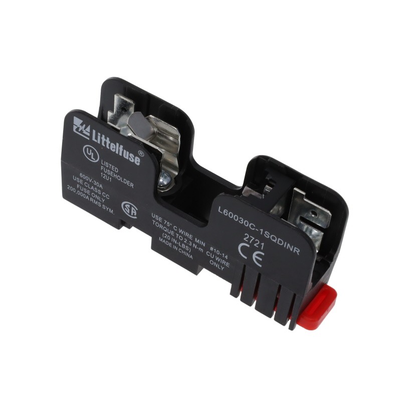 1 pcs : L60030C1SQDINR - FUSE BLOK CART 600V 30A DIN RAIL