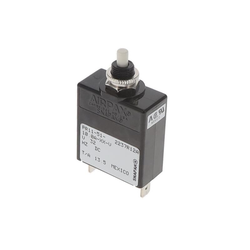 1 pcs : PR11-51-10.0A-XX-V - CIR BRKR MAG-HYDR 10A PUSH-RESET