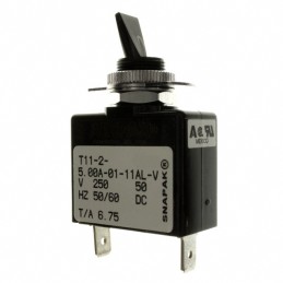 1 pcs : T11-2-5.00A-01-11AL-V - CIR BRKR MAGHYDR 5A 250VAC 65VDC