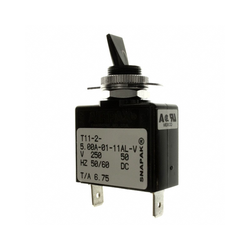 1 pcs : T11-2-5.00A-01-11AL-V - CIR BRKR MAGHYDR 5A 250VAC 65VDC