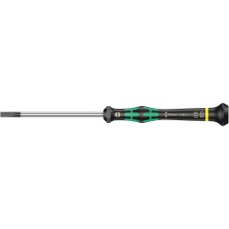 1 pcs - Wera Slotted Precision Screwdriver, 4 x 0.8 mm Tip, 80 mm Blade