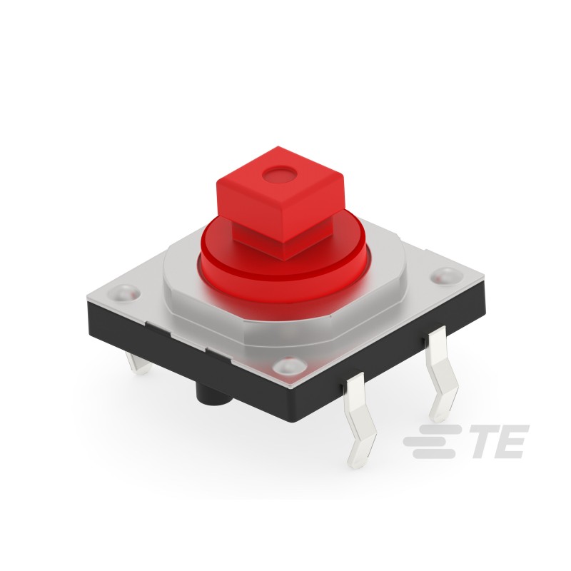 1600 pcs - Red Cap Tactile Switch, SPST 50mA 3mm Through Hole
