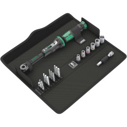 1 pcs - Wera Click-Torque A 6 Set 1 Click Torque Wrench Set, 2.5 - 25Nm, 1/4 in Drive, Hex Drive