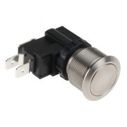 20 pcs - RS PRO Push Button Switch, Momentary, Panel Mount, 22.2mm Cutout, SPDT, 250 / 125V ac, IP67