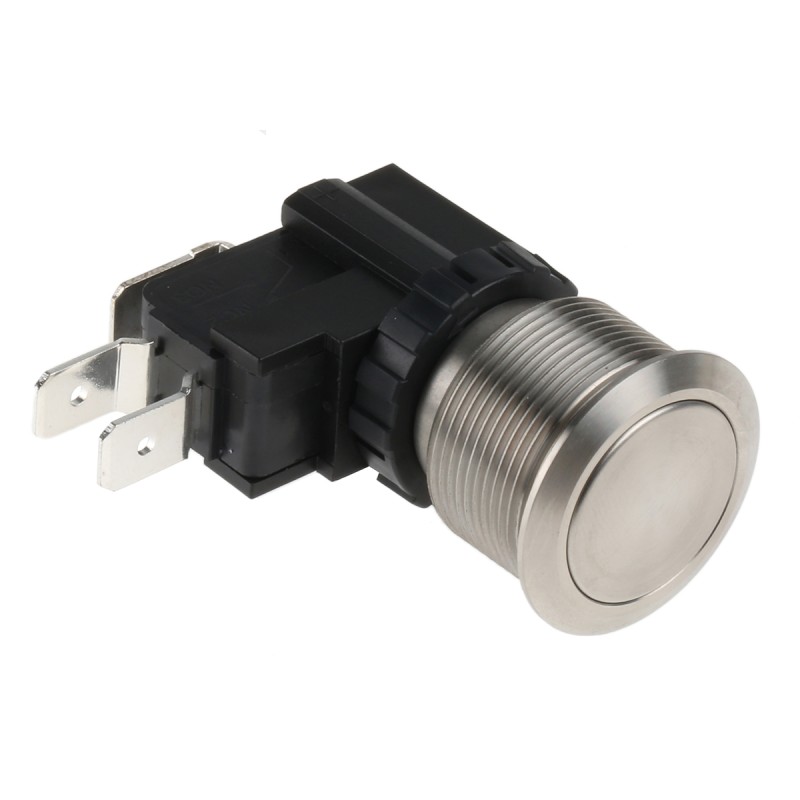 20 pcs - RS PRO Push Button Switch, Momentary, Panel Mount, 22.2mm Cutout, SPDT, 250 / 125V ac, IP67