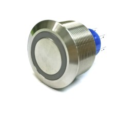 20 pcs - RS PRO Illuminated Push Button Switch, Momentary, Panel Mount, 25.2mm Cutout, DPDT, Green LED, 250V ac, IP67