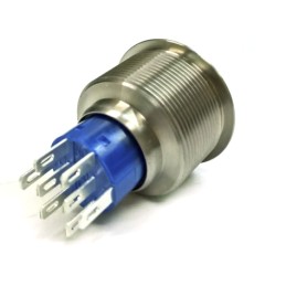 20 pcs - RS PRO Illuminated Push Button Switch, Momentary, Panel Mount, 25.2mm Cutout, DPDT, Green LED, 250V ac, IP67