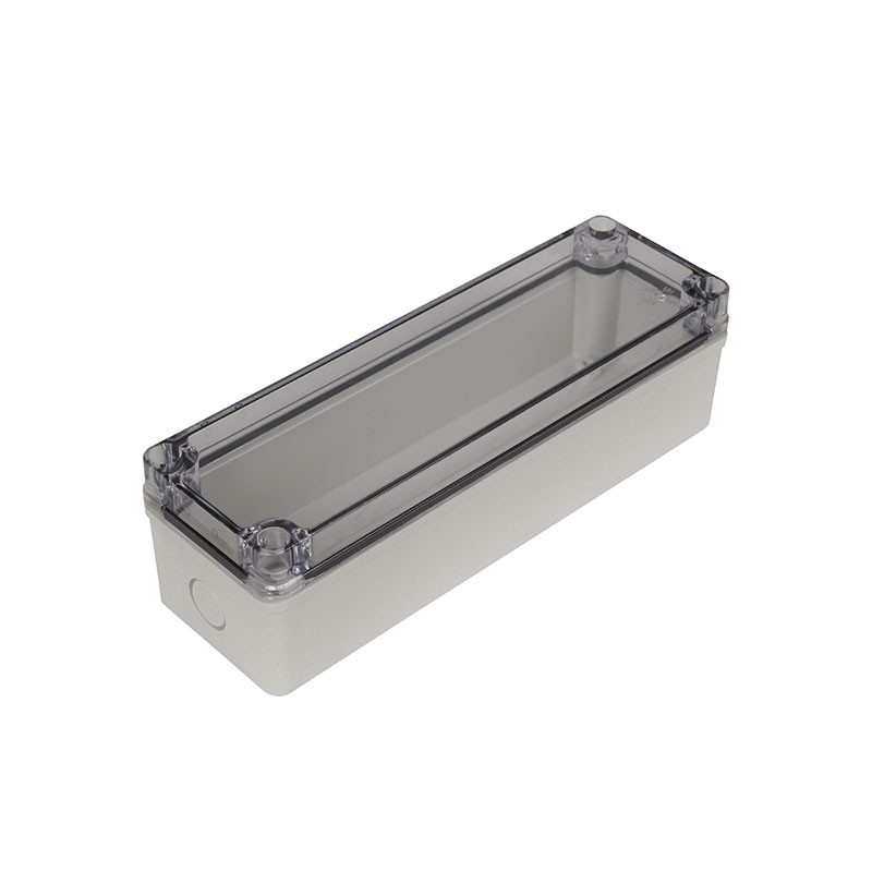 1 pcs : PTK-18426-C - Box Polycarbonate (PC) Gray Cover Included 9.843' L x 3.150' W (250.00mm x 80.00mm) X 2.760' (70.10mm)
