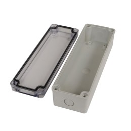 1 pcs : PTK-18426-C - Box Polycarbonate (PC) Gray Cover Included 9.843' L x 3.150' W (250.00mm x 80.00mm) X 2.760' (70.10mm)