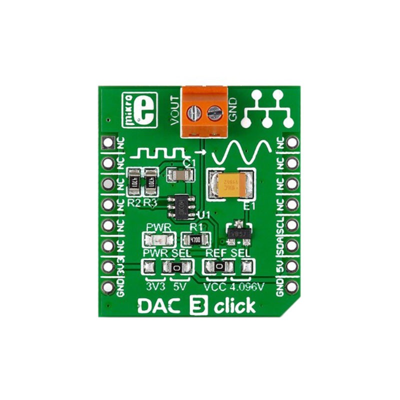 1 pcs : MIKROE-2038 - DAC 3 CLICK