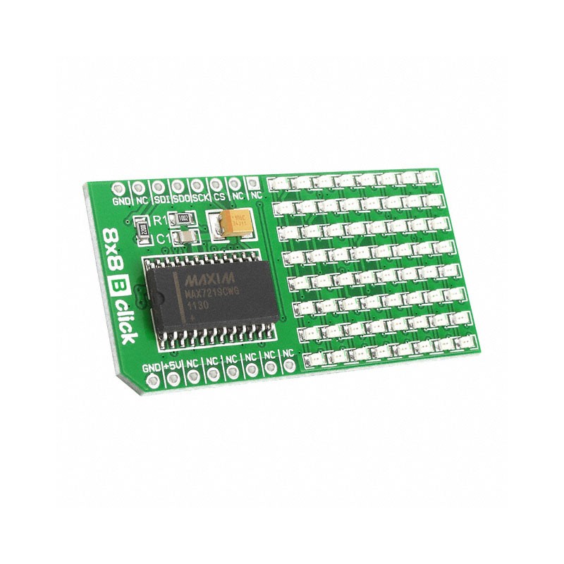 1 pcs : MIKROE-1307 - DISPLAY BOARD 8X8 BLUE CLICK