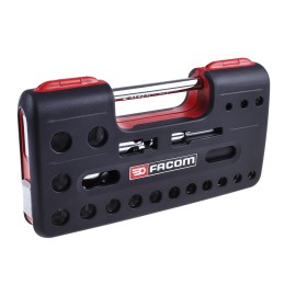 1 pcs - Facom 21-Piece Metric 1/2 in Standard Socket Set with Ratchet, 6 point