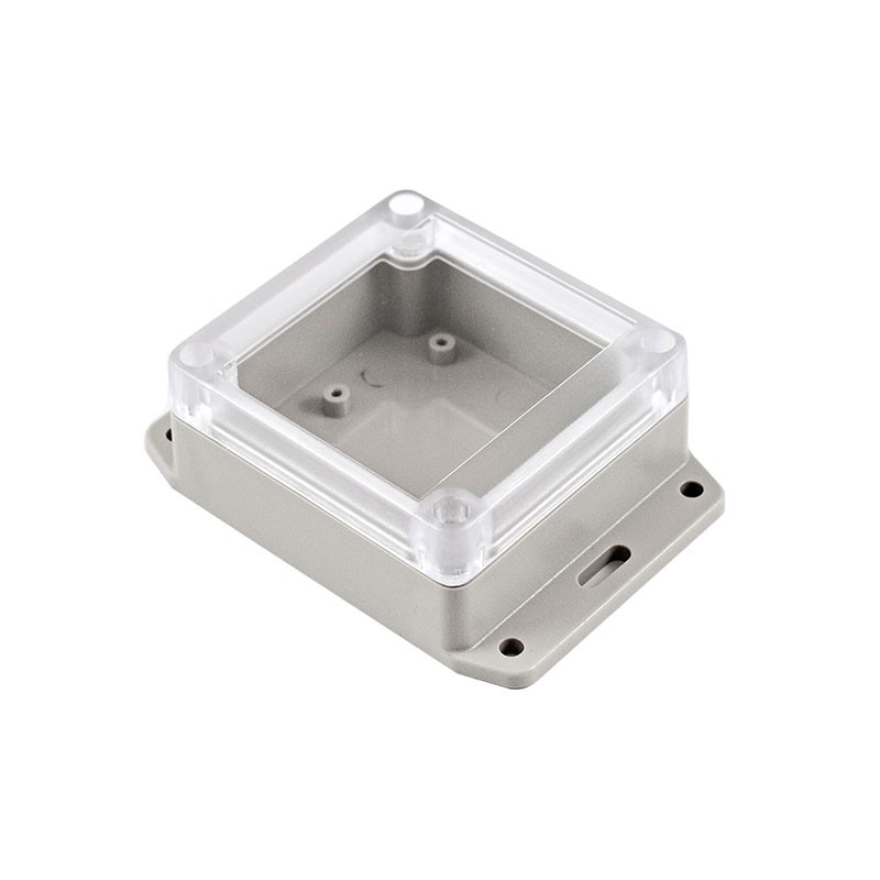 1 pcs : RP1055BFC - Box Polycarbonate (PC) Gray, Clear Cover/Door Cover Included 4.530' L x 3.260' W (115.06mm x 82.80mm) X 1.57