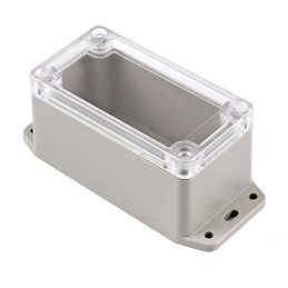 1 pcs : RP1045BFC - Box Polycarbonate (PC) Gray, Clear Cover/Door Cover Included 4.720' L x 2.050' W (119.89mm x 52.07mm) X 1.97