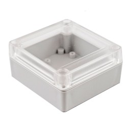1 pcs : RP1050C - Box Polycarbonate (PC) White, Off, Clear Cover/Door Cover Included 3.410' L x 3.210' W (86.61mm x 81.53mm) X 1