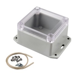 1 pcs : RP1060BFC - Box Polycarbonate (PC) White, Off, Clear Cover/Door Cover Included 4.530' L x 3.280' W (115.06mm x 83.31mm) 