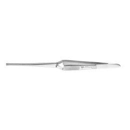 1 pcs - Facom 150 mm, Stainless Steel, Grooved, Tweezers
