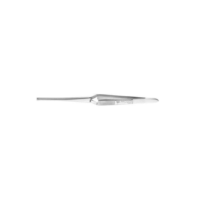 1 pcs - Facom 150 mm, Stainless Steel, Grooved, Tweezers