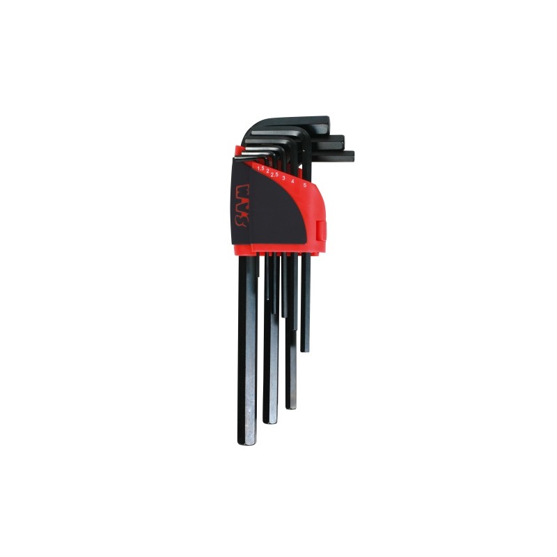 1 pcs - SAM 9 piece L Shape Metric Hex Key Set, 1.5 mm, 2.5 mm, 2 mm, 3 mm, 4 mm, 5 mm, 6 mm, 8 mm, 10 mm